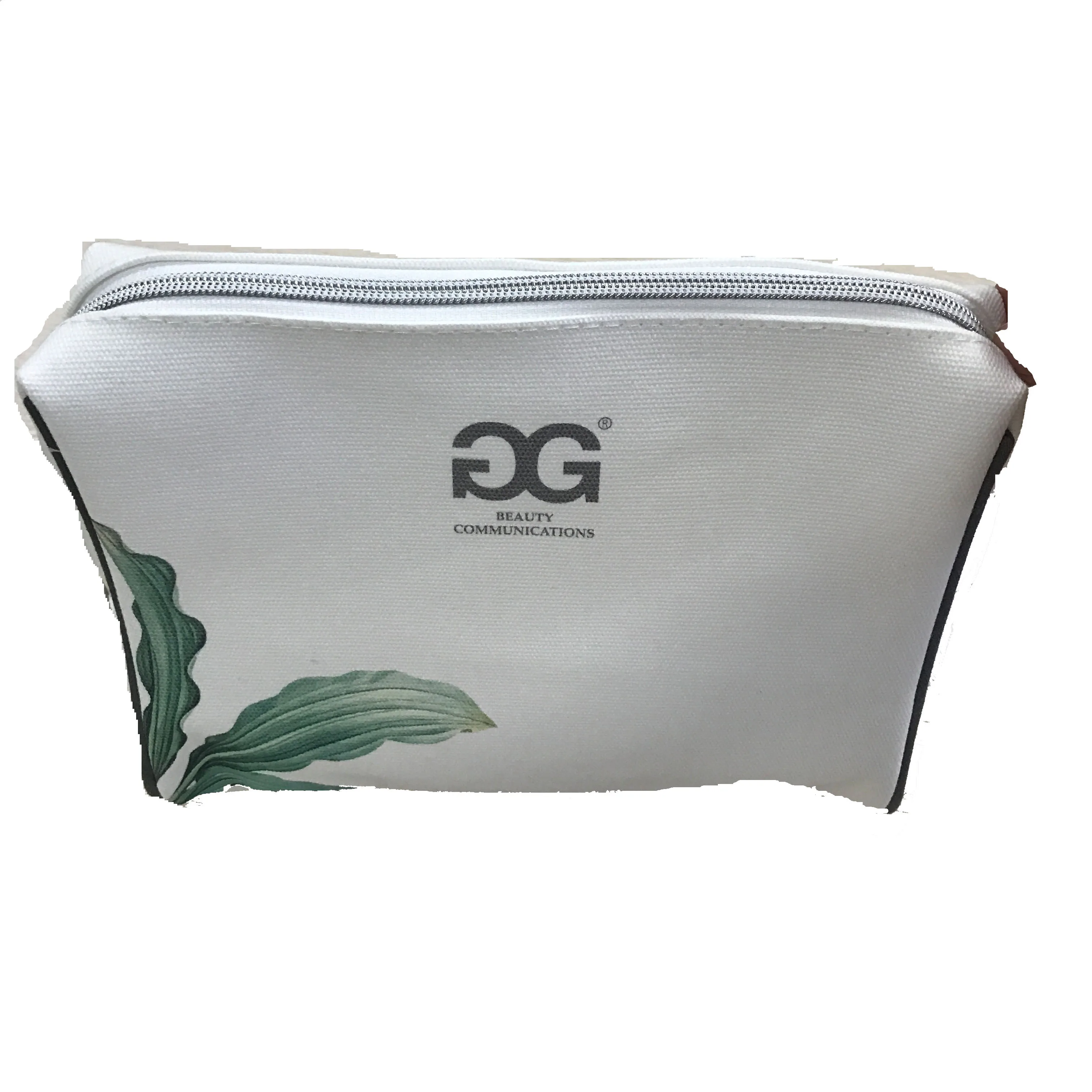 Canvas Cosmetic Bag With Metal Zipper