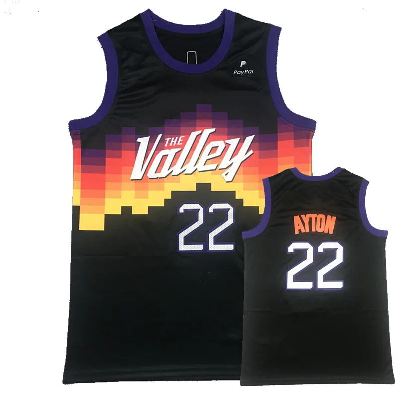 Wholesale 2022/23 Black City Edition Devin Booker chris Paul Nash Ayton  Valley Men Basketball Jerseys From m.