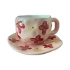 Fondotinta Pink Big Flower - tazze e piatti da tenere in mano