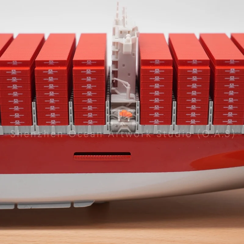 Our HAMBURG SUD container ship model is carefully crafted according to standard TEU specifications, with highly restored ship bridge model and realistic container crane model.Made with exquisite workmanship, it truly reproduces hull lines, container layout and brand features.Suitable for maritime exhibitions, corporate gifts, office decoration and shipping collection.We support customized color, logo and scale, providing professional ship model solutions for shipping companies, exhibitions and memorial souvenirs.Amber@vesselmodel.com Tel: +86 18038048785