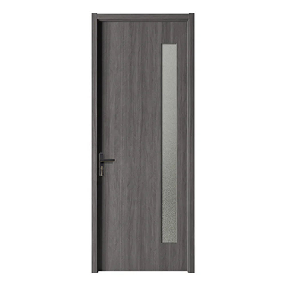 China Luxury Latest Simple Design Pvc Wpc Interior Glass Door For House