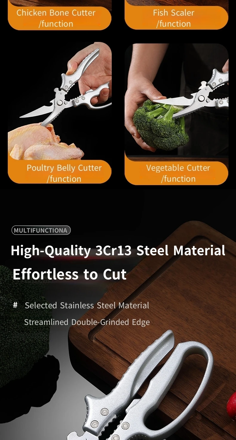 Bottle opener kitchen scissors