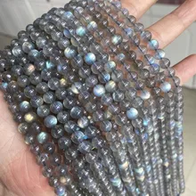 20 Years Factory Wholesale Natural 4-12mm Gemstone Smooth Round Stone Loose Beads Crystal Energy Labradorite for Jewelry Making
