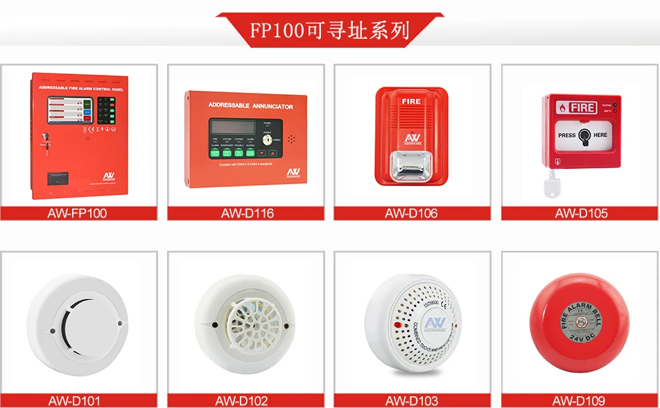 Asenware Addressable Heat Detector FP200 2 Wire Fire Alarm System Use