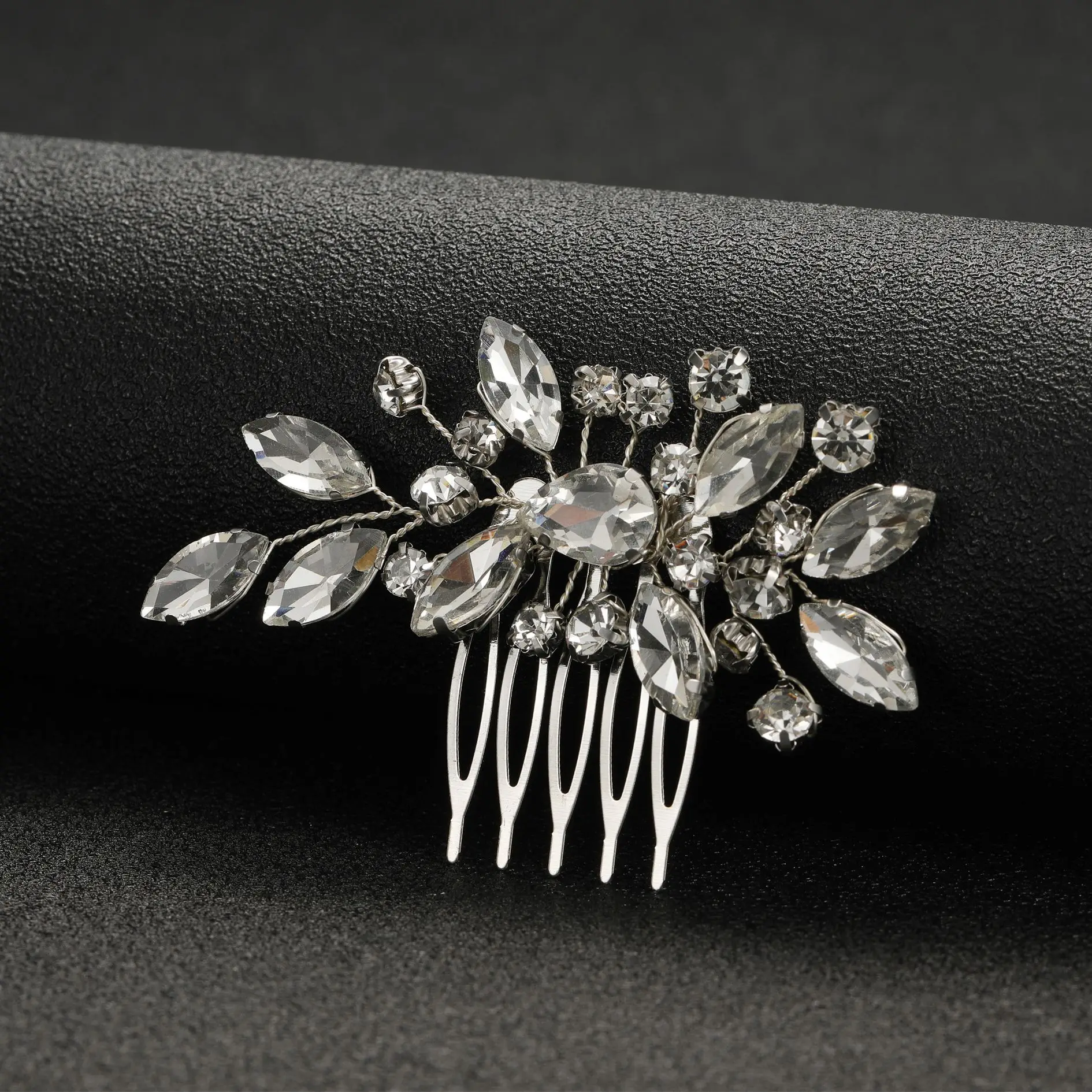 Манан модные грушистые Серебряные украшения для волос гребни Свадебные ручной работы хрустальные свадебные аксессуары