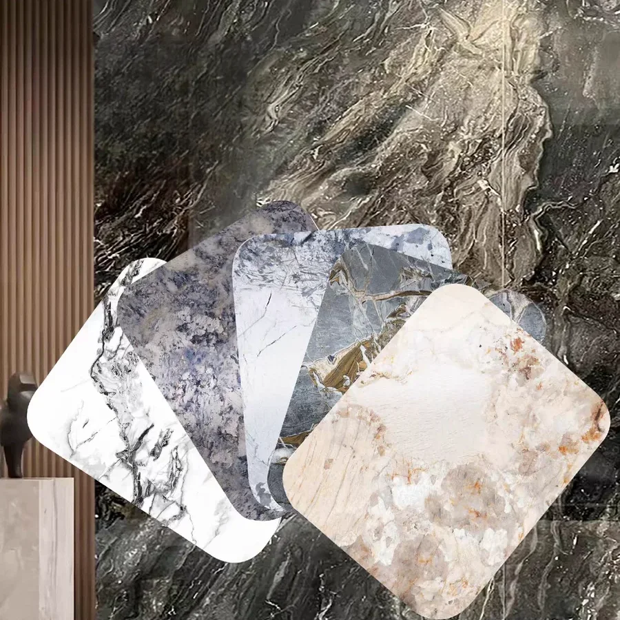 Bamboo Charcoal Wall Panel Wpc Material for Interior Pvc Marble Slab ...