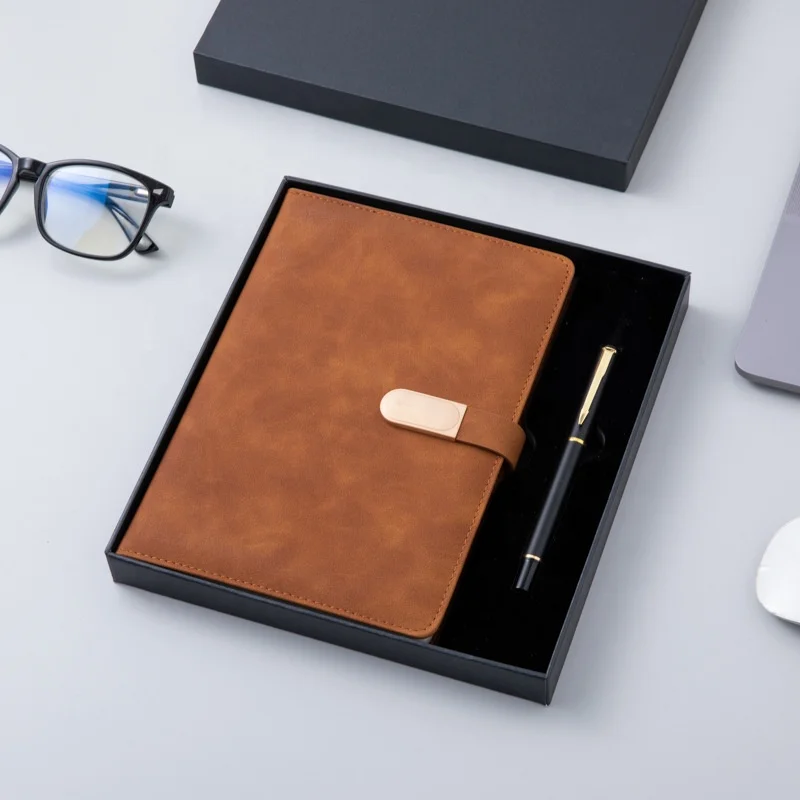 Box Printing Wholesale Journal Box Gift Sets A5 Diary Notebook Set Packaging Box with Ballpoint Fountain Pen