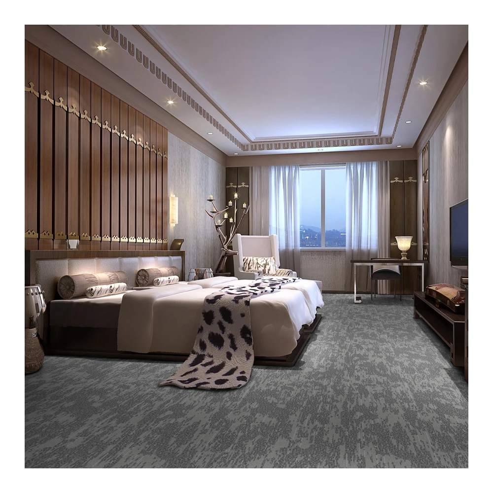 High Quality 100% Polypropylene Exhibition Commercial Carpet Loop Pile Wall to Wall Carpets and Rugs with Simple Style