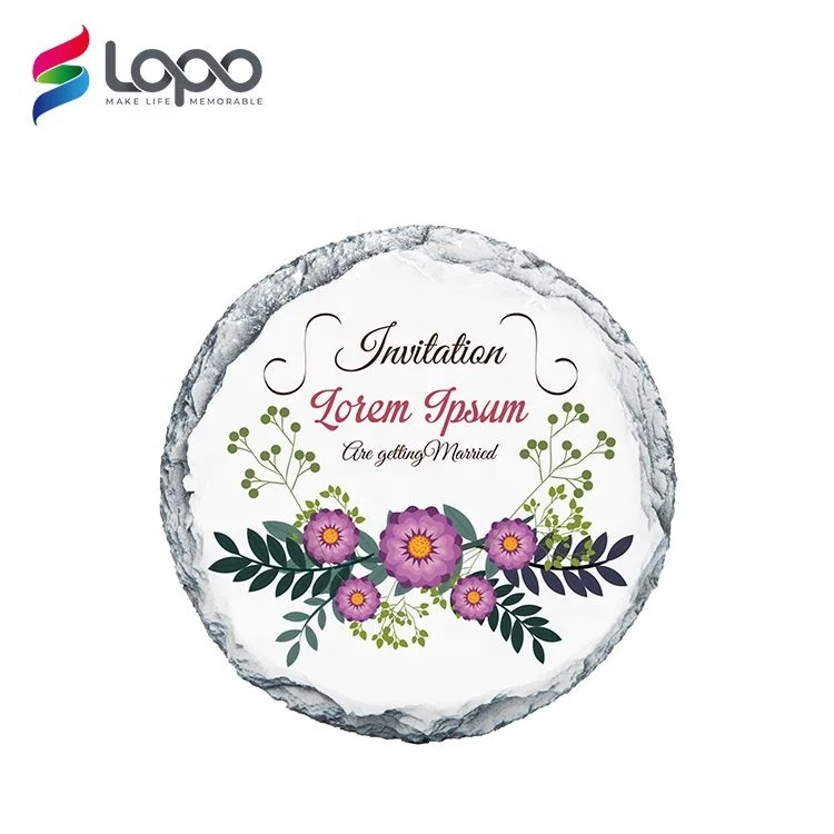 Sublimation Thermal Transfer Blank Round Slate Circular Coaster