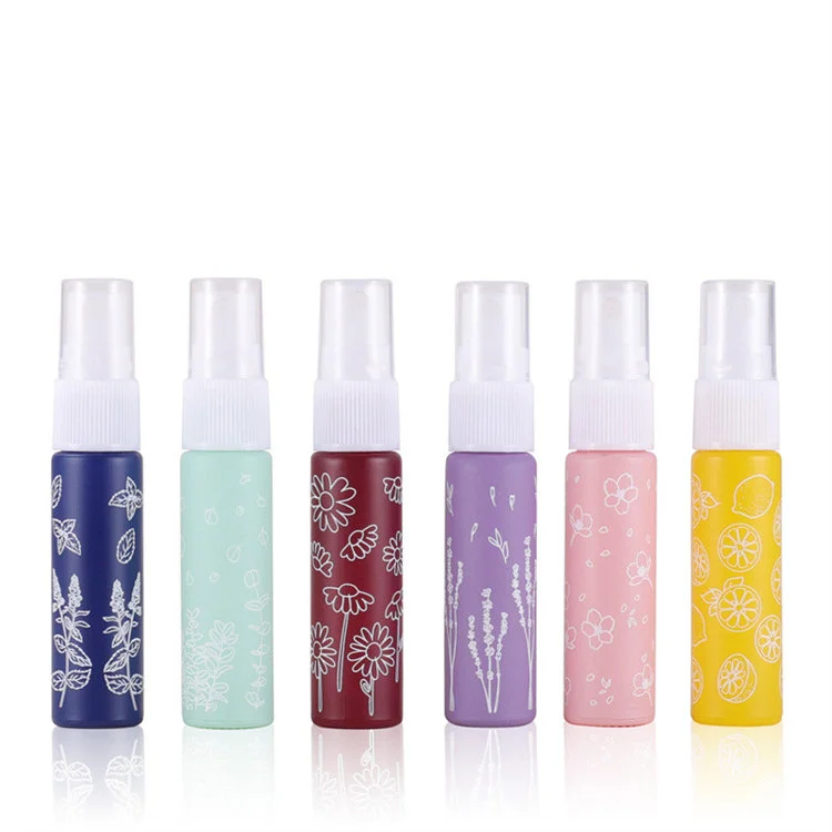 Wholesale Empty Round Pastel Color Refillable Fragrance Perfume Atomizer 10 ml Empty Glass Spray Bottle
