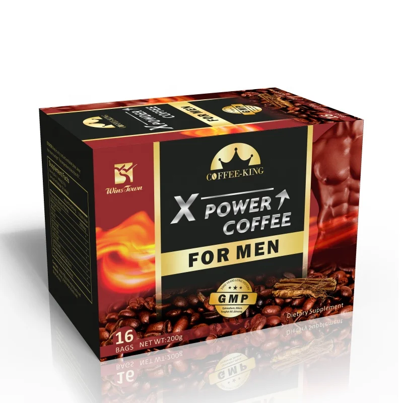 Private Label Max Man Power Maca Energy Coffee Tongkat ali Herbal Instant Maca Coffee for Men XPOWER Coffee