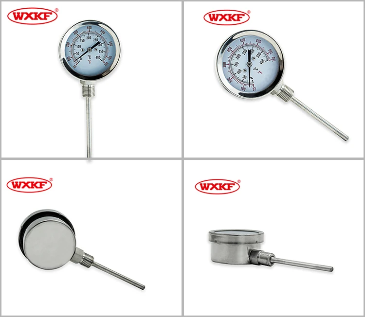 New Style Temperature Gauge 304 Stainless Steel Bimetallic Thermometer ...