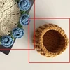 Panier de fleurs marron clair 6*6cm