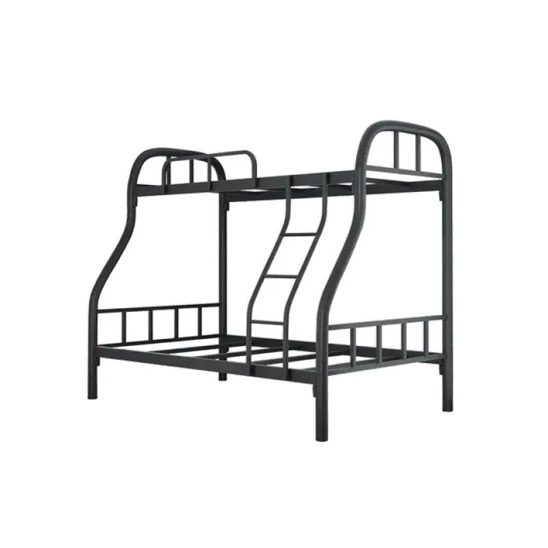 Modern Double Layer Iron Art Bed Employee Dormitory Bunk Bed with Double Frame Metal Material