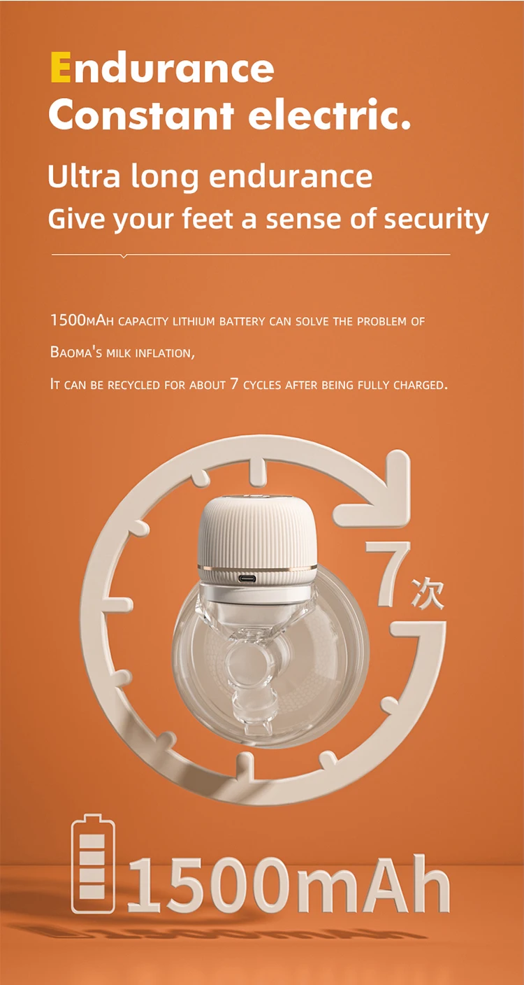 Nartisan New Design Hands Free Breast Pump 240ml Double Silicone