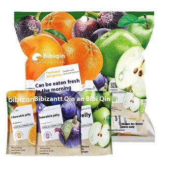 Bizan Snack Pack Suckable Fruity Jelly Pudding 0% Fat Casual Bag Bulk Office Food for Wholesale