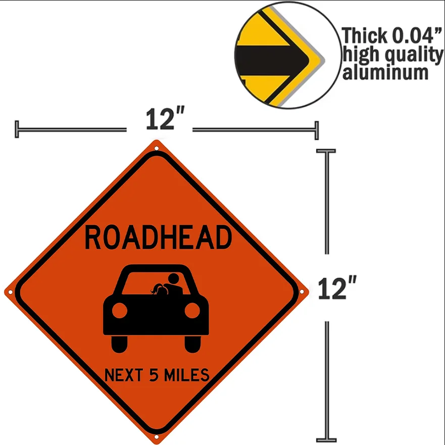 12" X 12"  Traffic Sign Steel/Aluminium Road Safety Poster and Road Sign Board