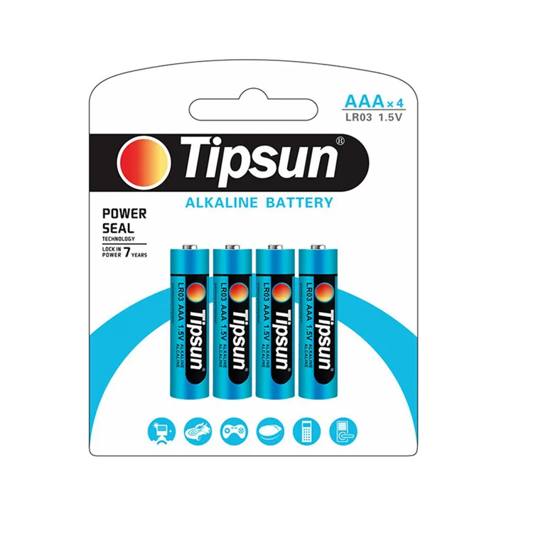 low price 4pcs/pack 1.5v dry cell aaa alkaline 7 alkaline battery