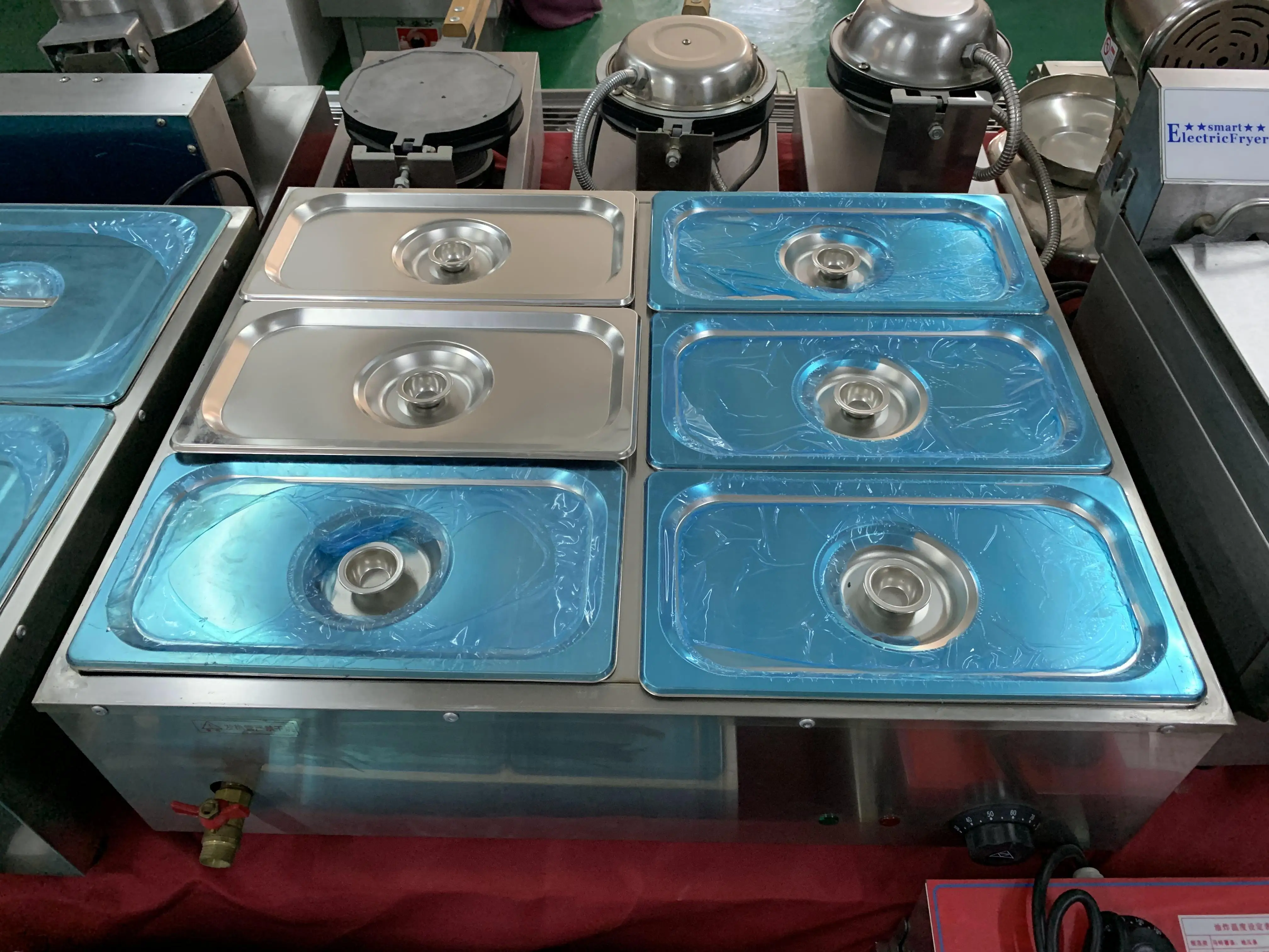 2 Pans Bain Marie Counter Commercial Kitchen Buffet Bain Marie Food Warmer electric Bain Marie Heating Element manufacture