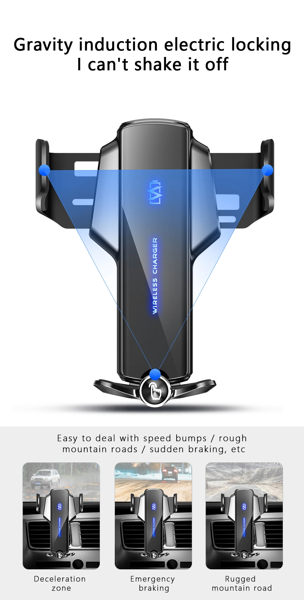 Ilepo Car029 Wireless Charger Car Phone Holder 15W Fast Car