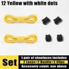 12 Yellow with white dots