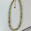 8   Green Stone Frisbee Necklace
