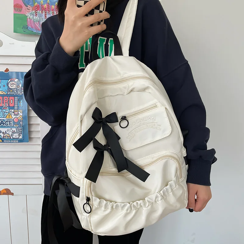 High-capacity Wind Butterfly Bow Schoolbag Fashion Function