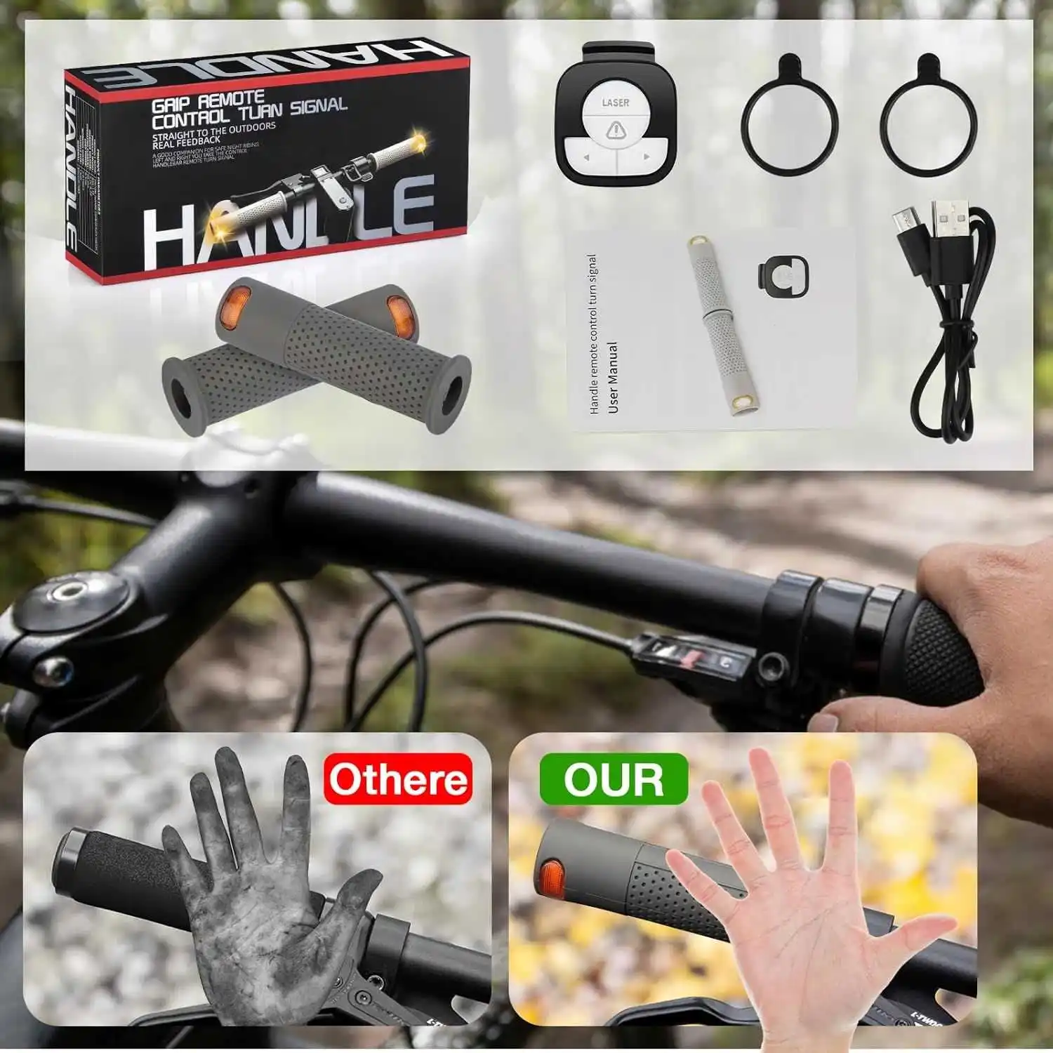 Universal handle grip touch signal Lights For iscooter xiaomi ninebot scooter patinete electrico