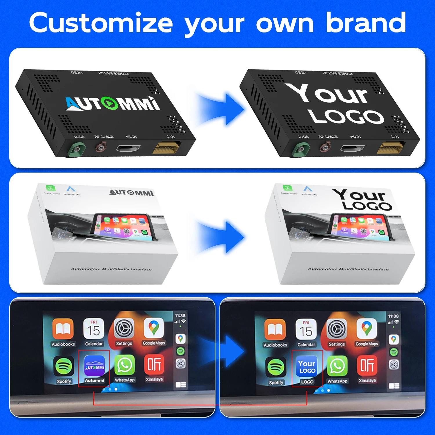 Autommi for 2012-2015 Land Cruiser LC200 - Wireless Carplay