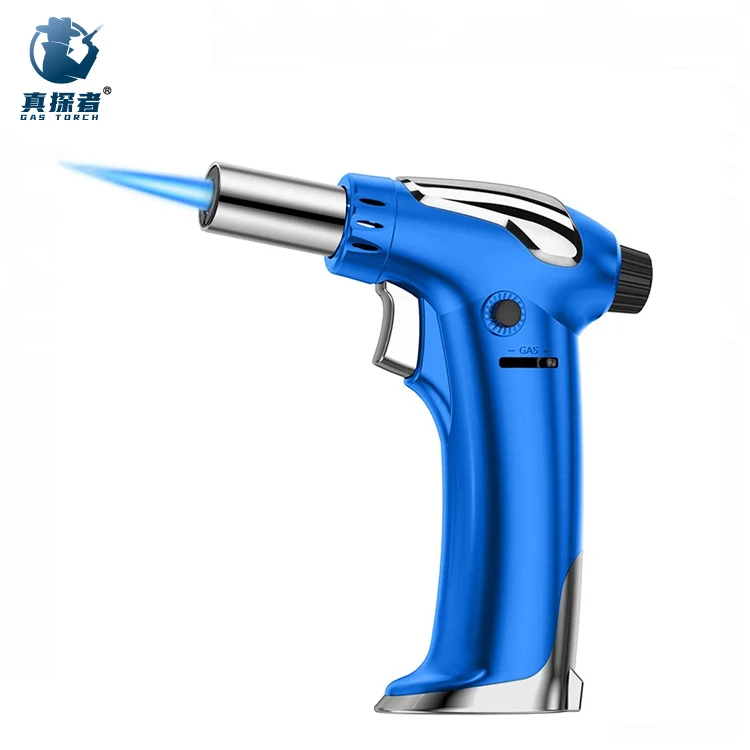 Gf-905 Most Powerful Custom LOGO Camping Windproof Chefs Gas Butane Jet Torch Lighters for Cigar Kitchen Culinary