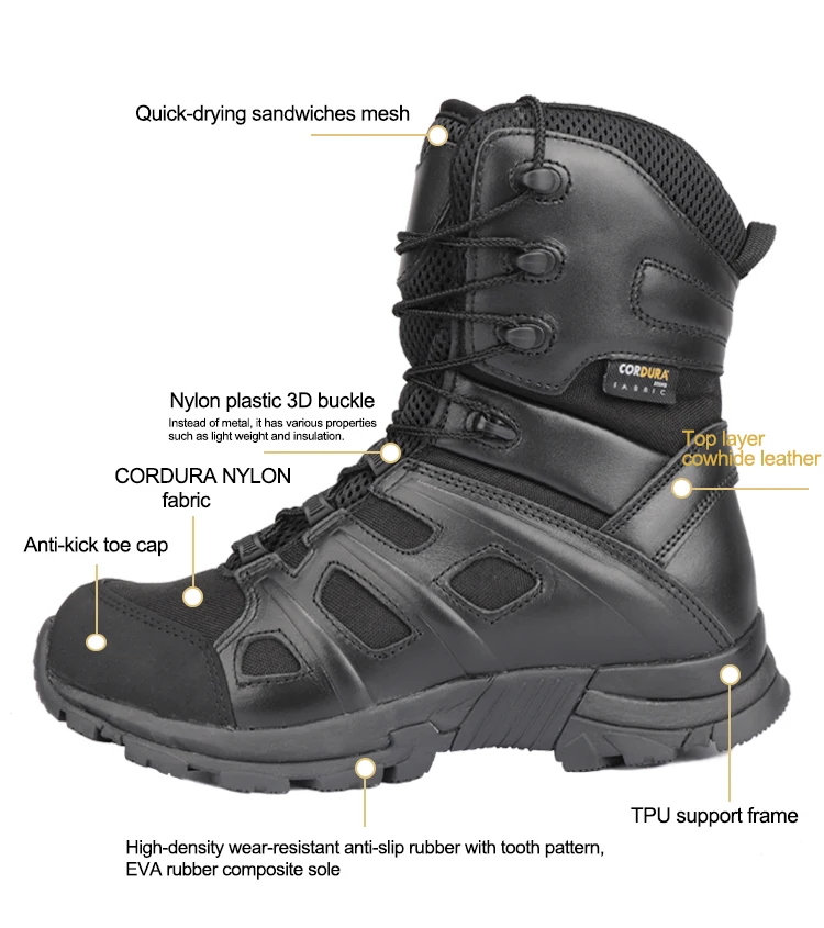 Yakeda Wholesale Custom Ankle Boot Waterproof Rafale Nappa Leather ...