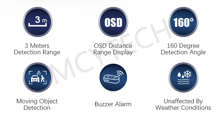 Following Distance Alert Indicator Truck Distance Radar Visual Buzzer Alert Anti Collision Reversing ...