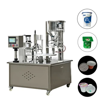 Manufacturer  rotary aluminium k cup pod nespresso coffee capsule filling sealing machine jelly yogurt sealer filler machinery