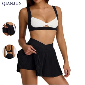 Women's High Waist Workout Yoga Skirt Plus Size Fitness Tennis Skirt Gym Wholesale Casual Sportswear Yoga Skirt