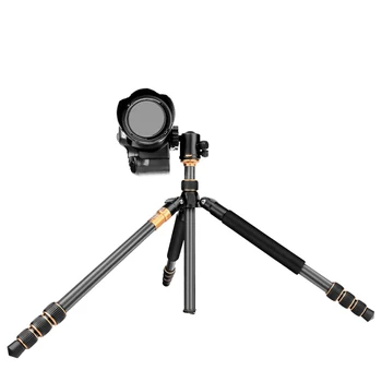 QZSD Q999C Portable Detachable Changeable Traveling Tripod Monopod Carbon Fiber Ball Head for SLR Camera DSLR Camcorder detail image