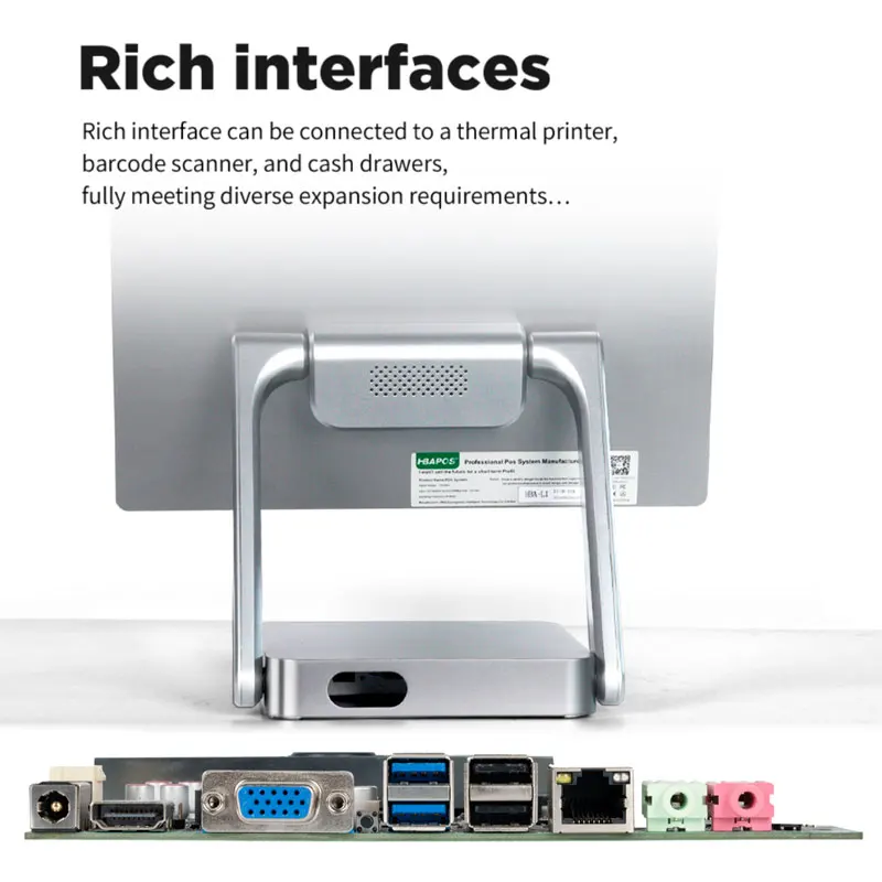 All in One Touch Pos Computer Single 15.6inch  Point of Sale System Device for Restaurants/Cafe Shop