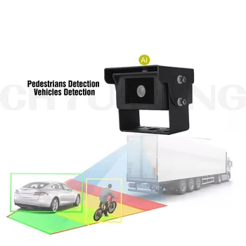 AI Forklift Camera  Pedestrian Detection 1080P AHD Side BSD Camera with Audible and Visual Alarm