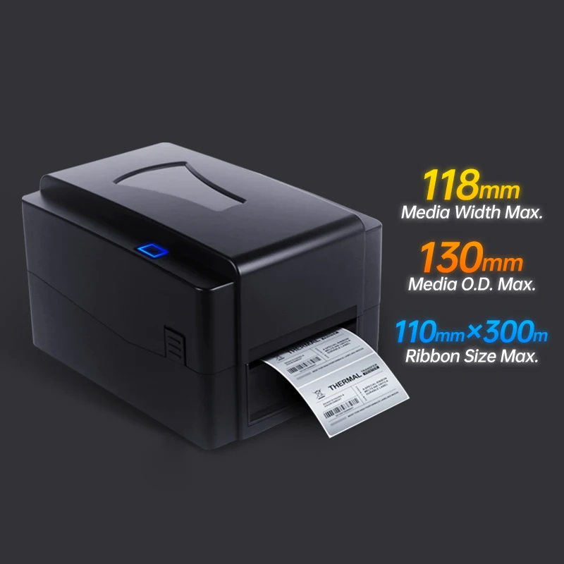 High Speed Clothing Machine Hang Tags Printer for Garment Tags Sticker Printing Machine 300dpi Thermal Shipping Label Printer