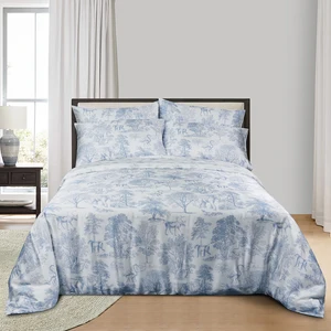 3D Digital Printed Silky Bed Sheet Quilt Cover Set Luxury Eucalyptus Lyocell Microfiber Blended Duvet Bedding Sets