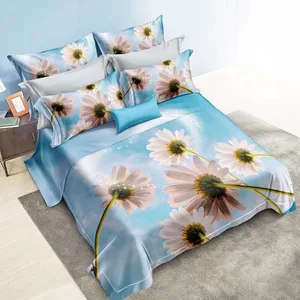3D Dandelion Summer Bedding Set Digital Printed 100% Microfiber Floral Queen Duvet Cover Bed Sheet Sets