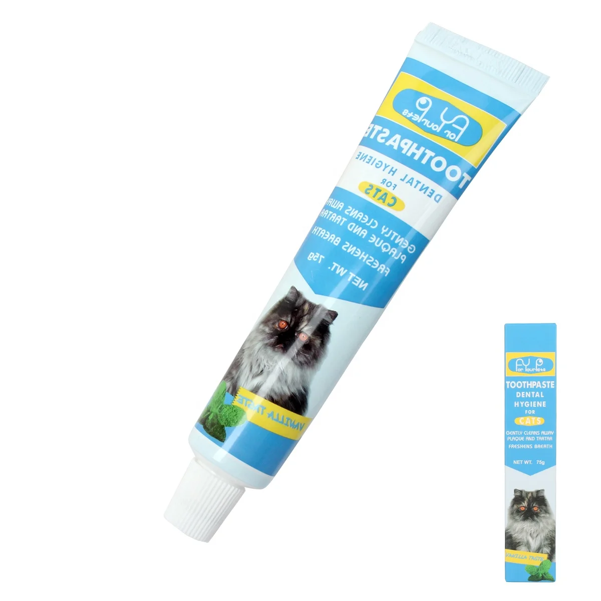 Factory Wholesale Color Box Packaging Vanilla Mint Flavors Cat Tooth Paste Dog Pet Toothpaste Dental Care