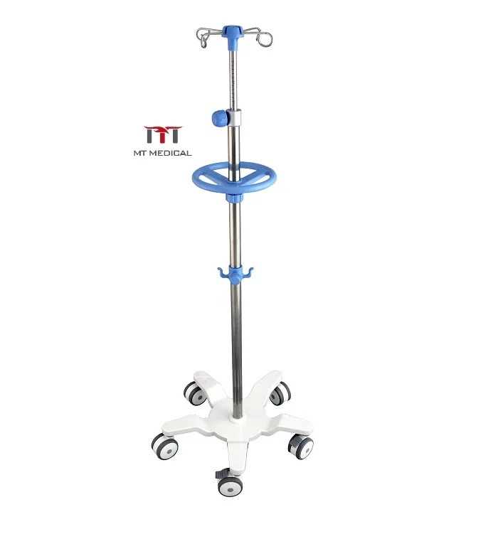 MT медицинская Больничная мебель из нержавеющей стали передвижной столб для инфузии IV стойка больничной кровати
