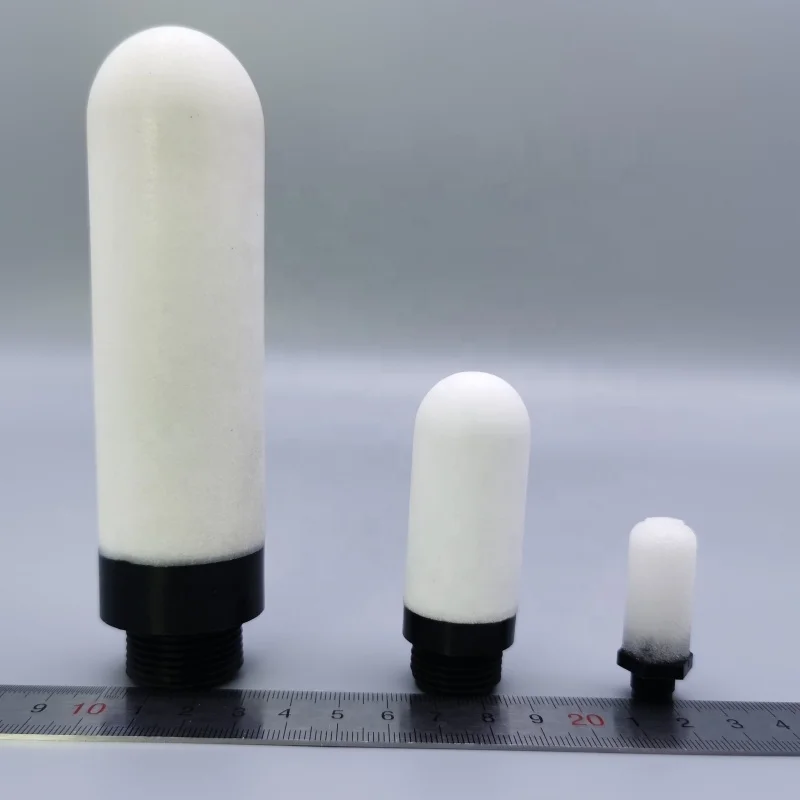 Pneumatic Components Factory Sintered Porous PE air Oil Filter element Exhaust Silencer Plastic Muffler