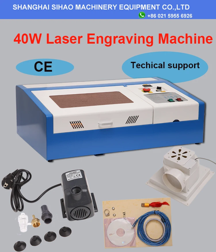 K40 CO2 Laser Engraving Machine 40W Cutting Laser Engraver with USB Tools  Artwork 300*200MM