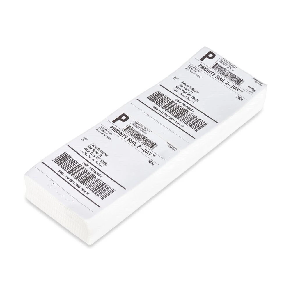 Wholesale Custom Waterproof Direct Thermal Shipping Labels 4X6 Adhesive Sticker 100*150 Waybill Paper for Supermarket Use supplier