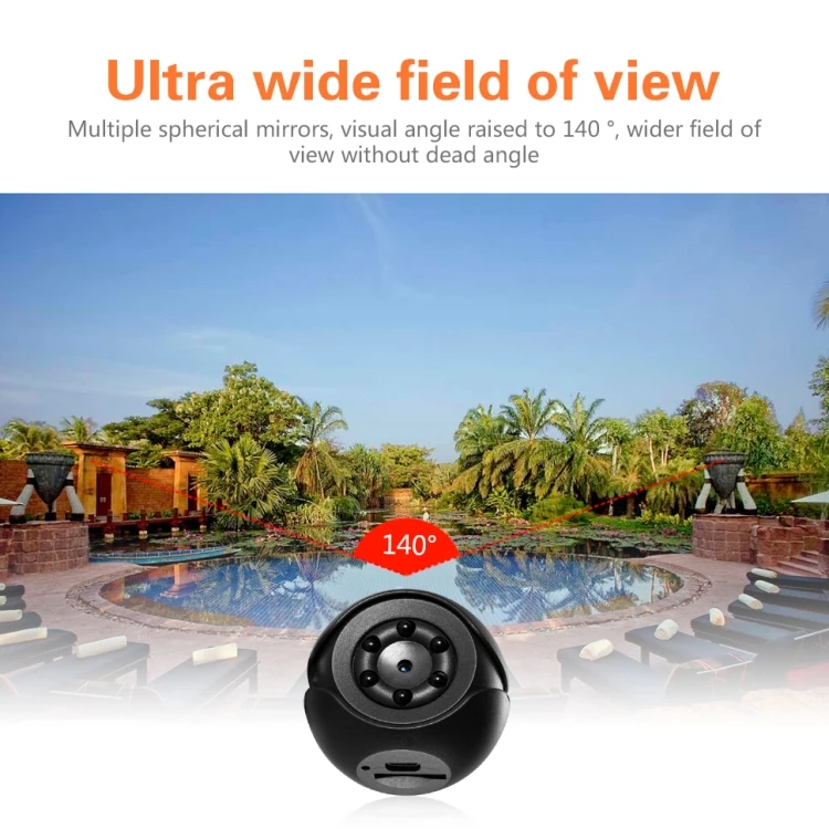 SQ6 1080P Large Wide-angle Mini HD Smart Camera, Support Night Vision & Motion Detection