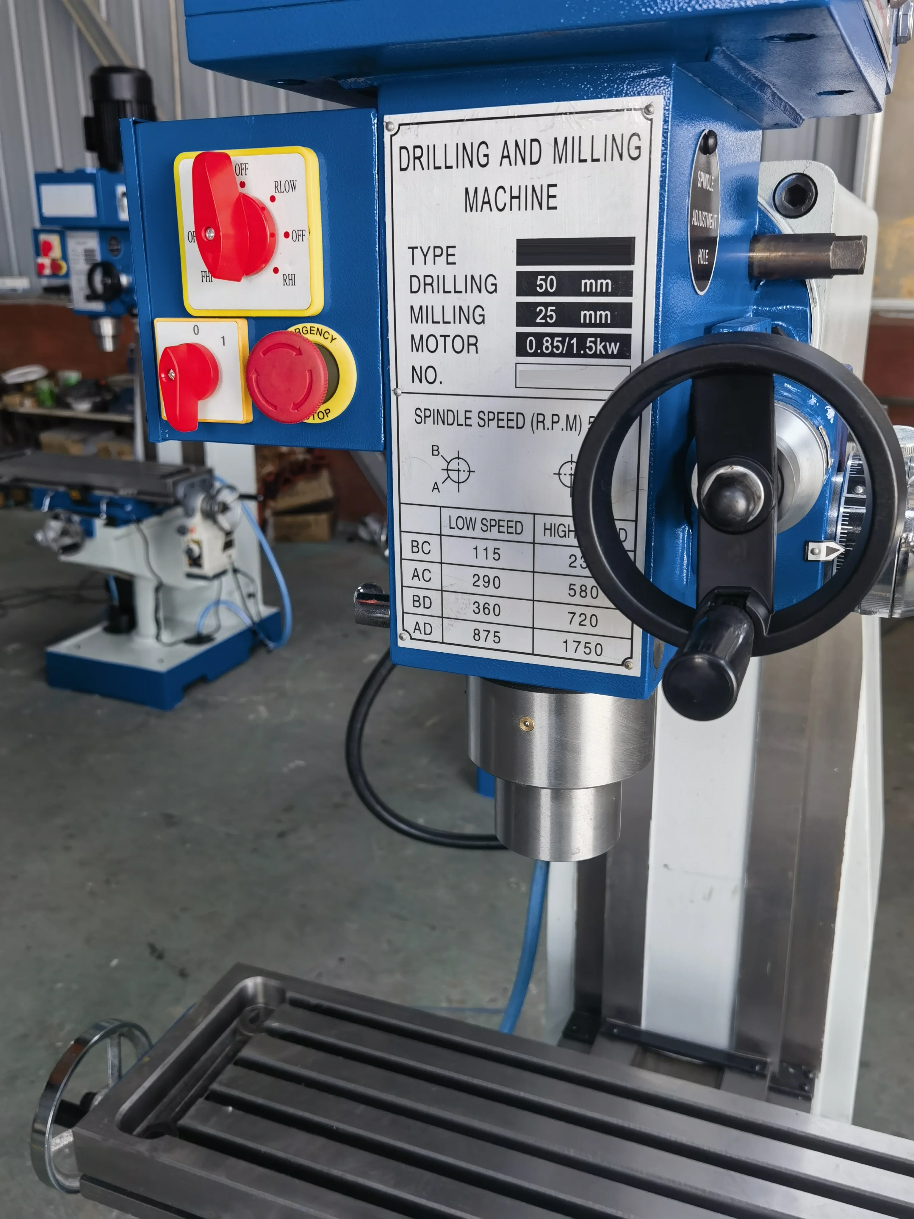 ミキスター ZX6350C Manual Universal Horizontal and Vertical Milling Tapping