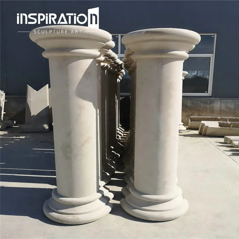Outdoor Decoration Light Weight EPS Polystyrene Foam Corinthian Column and Glass Fiber Reinforced Concrete GFRC