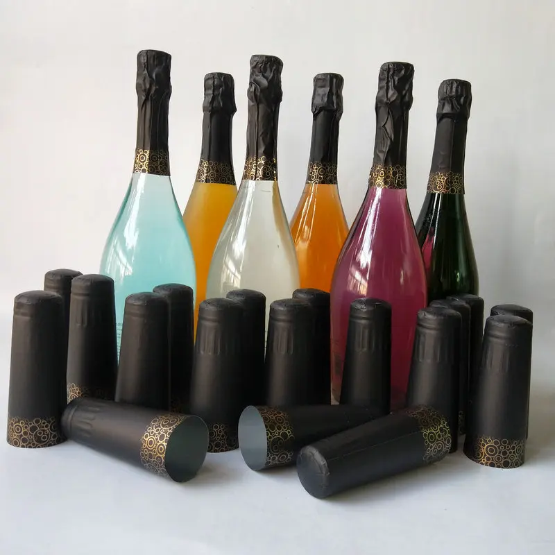 エンボス加工 34*90mm アルミ箔 シュリンク シャンパンボトルカプセル