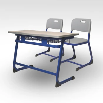 Modern Double school classroom student desk and chair with Five year warranty
